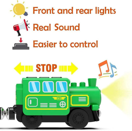 Battery Operated Locomotive Train, Remote Control Train with Light & Sound