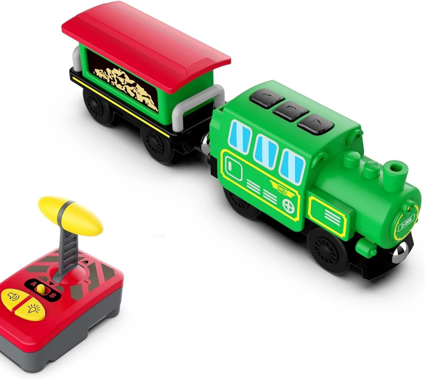 Battery Operated Locomotive Train, Remote Control Train with Light & Sound