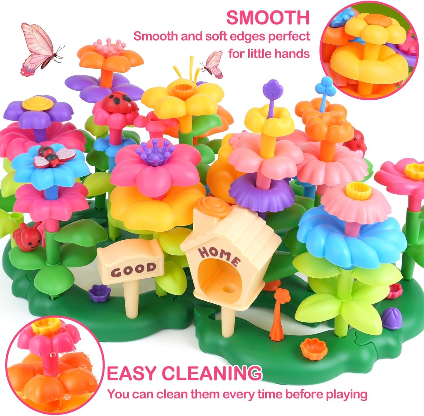 Flower Garden Building Toys for 3-7 Year Old Girls