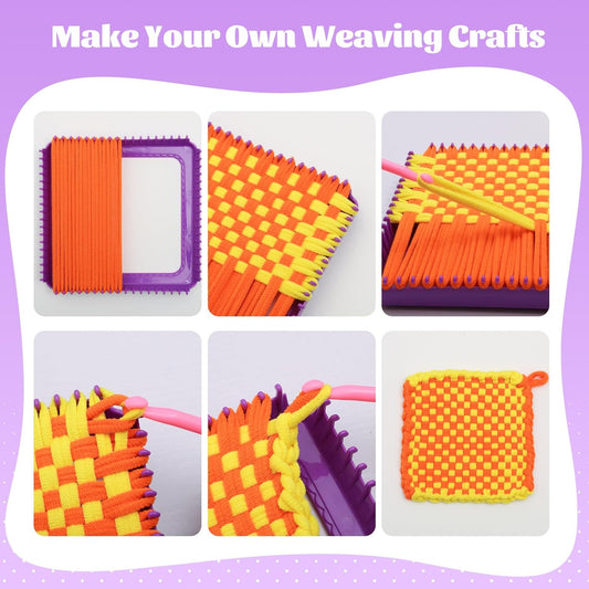 TOPLIVING Weaving Loom Kit Toy - Birthday Gifts for Kids - Arts and Crafts Kit