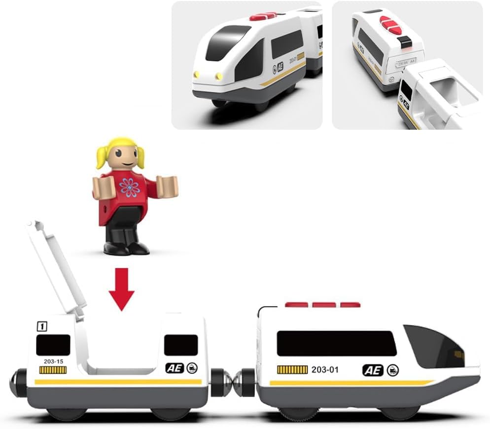 TOPLIVING Remote Control Train for Toddlers, Compatible with Thomas, Brio, Chuggington