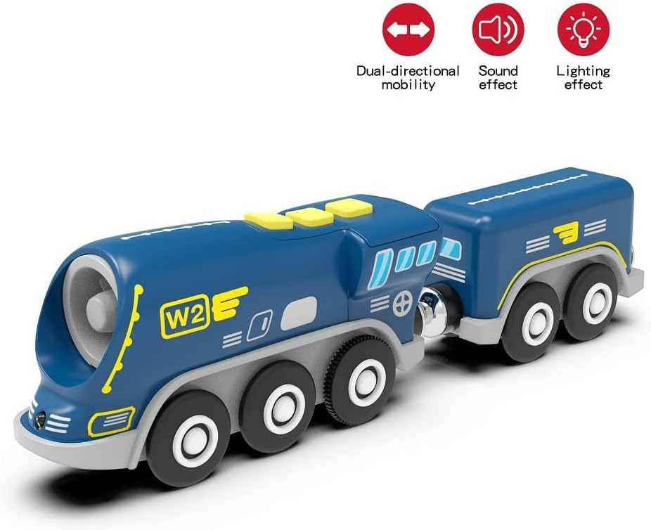 TOPLIVING Battery Operated Locomotive Train Compatible with Thomas, Brio, Chuggington