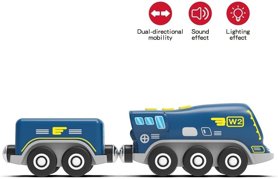 TOPLIVING Battery Operated Locomotive Train Compatible with Thomas, Brio, Chuggington