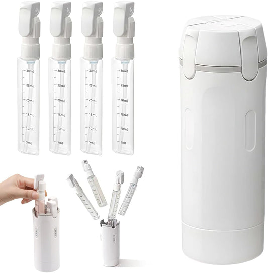 4 in 1 Refillable Travel Bottles for Toiletries, Leak Proof Portable Containers