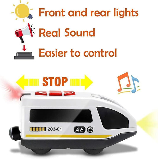 TOPLIVING Remote Control Train for Toddlers, Compatible with Thomas, Brio, Chuggington