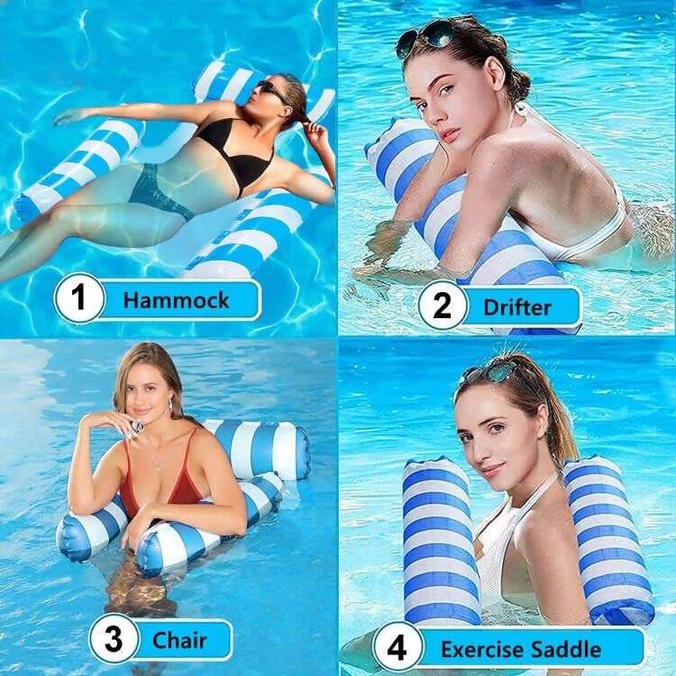 TOPLIVING 2Pack Inflatable Pool Floats Hammock Singing Bowl