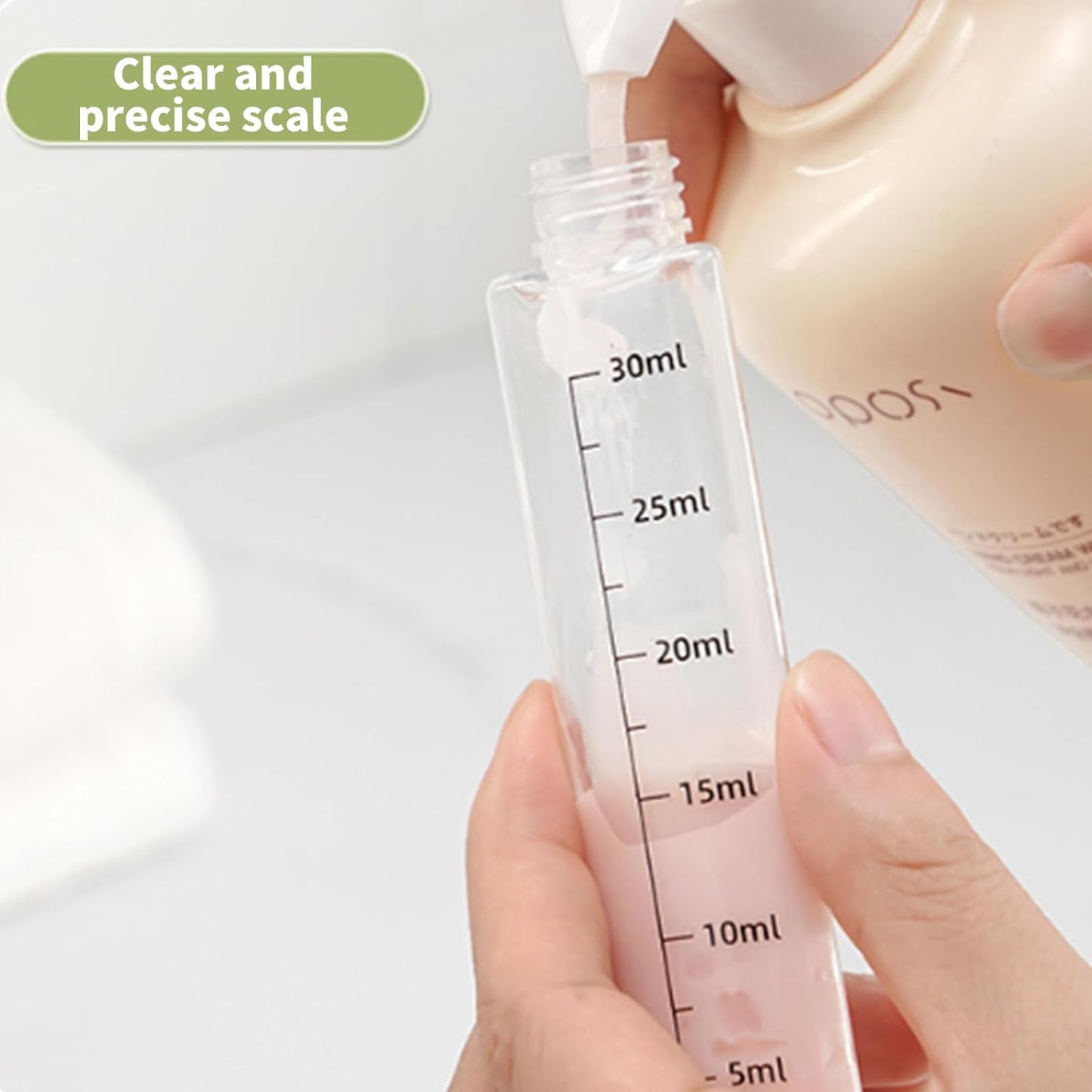 4 in 1 Refillable Travel Bottles for Toiletries, Leak Proof Portable Containers
