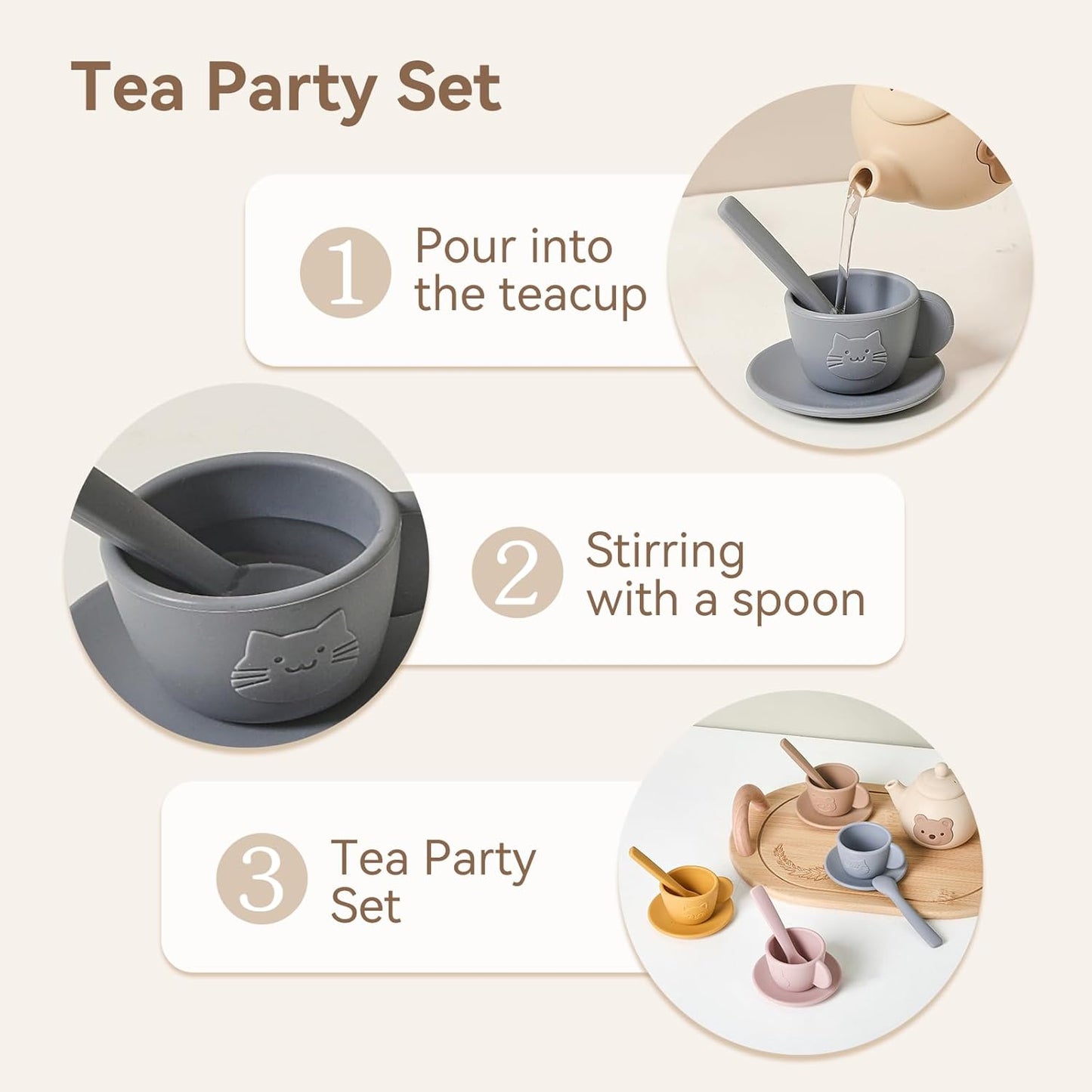 Tea Party Set for Little Girls 1-3 Kids Tea Set