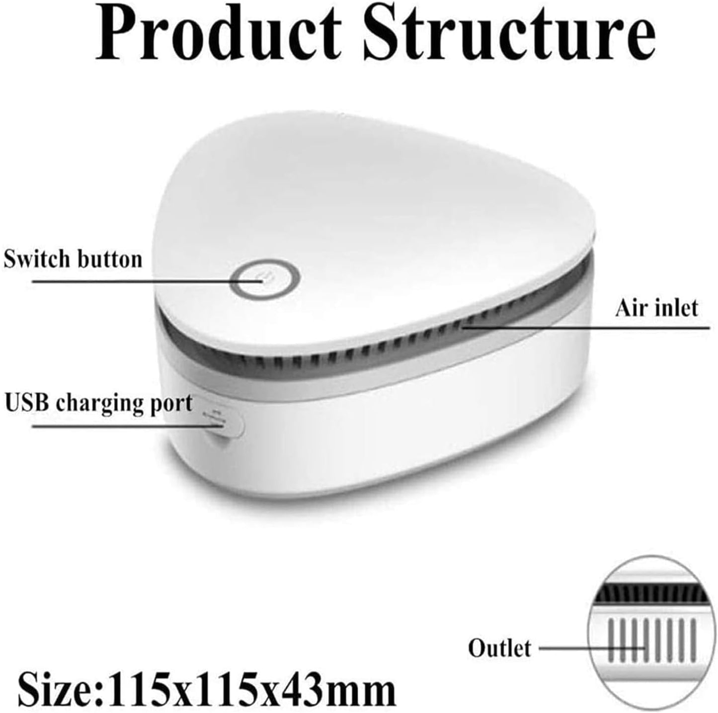 Odor Remover Machine for Smoke Smell, Portable Cordless Smoke
