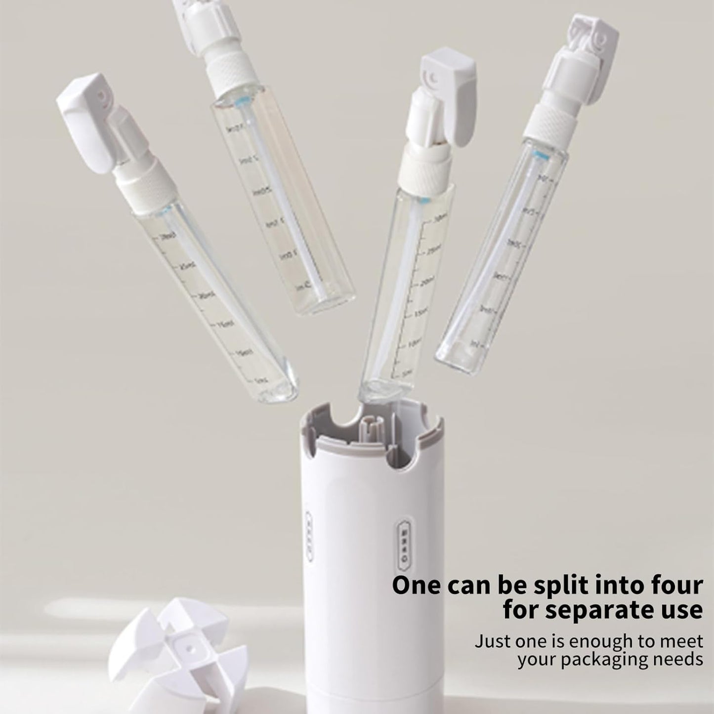 4 in 1 Refillable Travel Bottles for Toiletries, Leak Proof Portable Containers