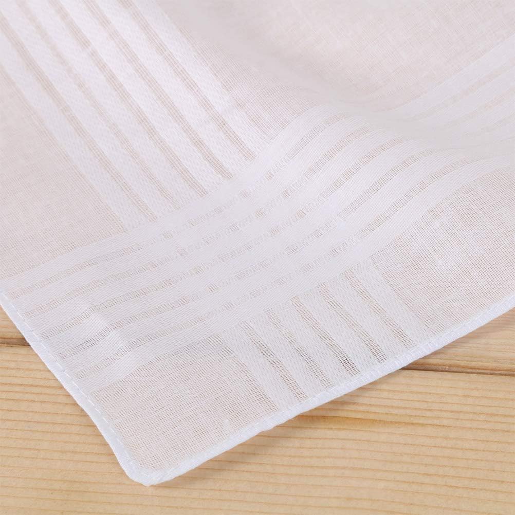 15 Pieces Men's White Handkerchiefs