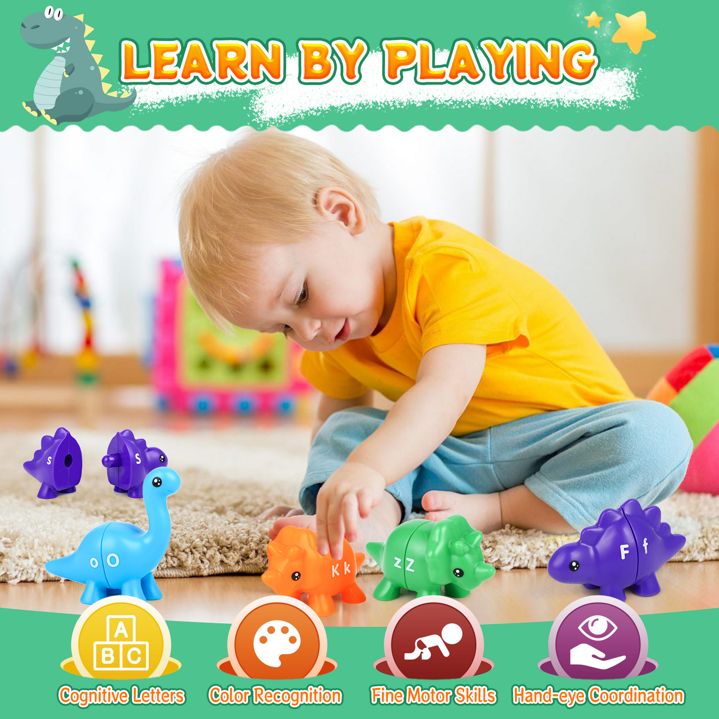ABC Dinosaur Alphabet Match Game