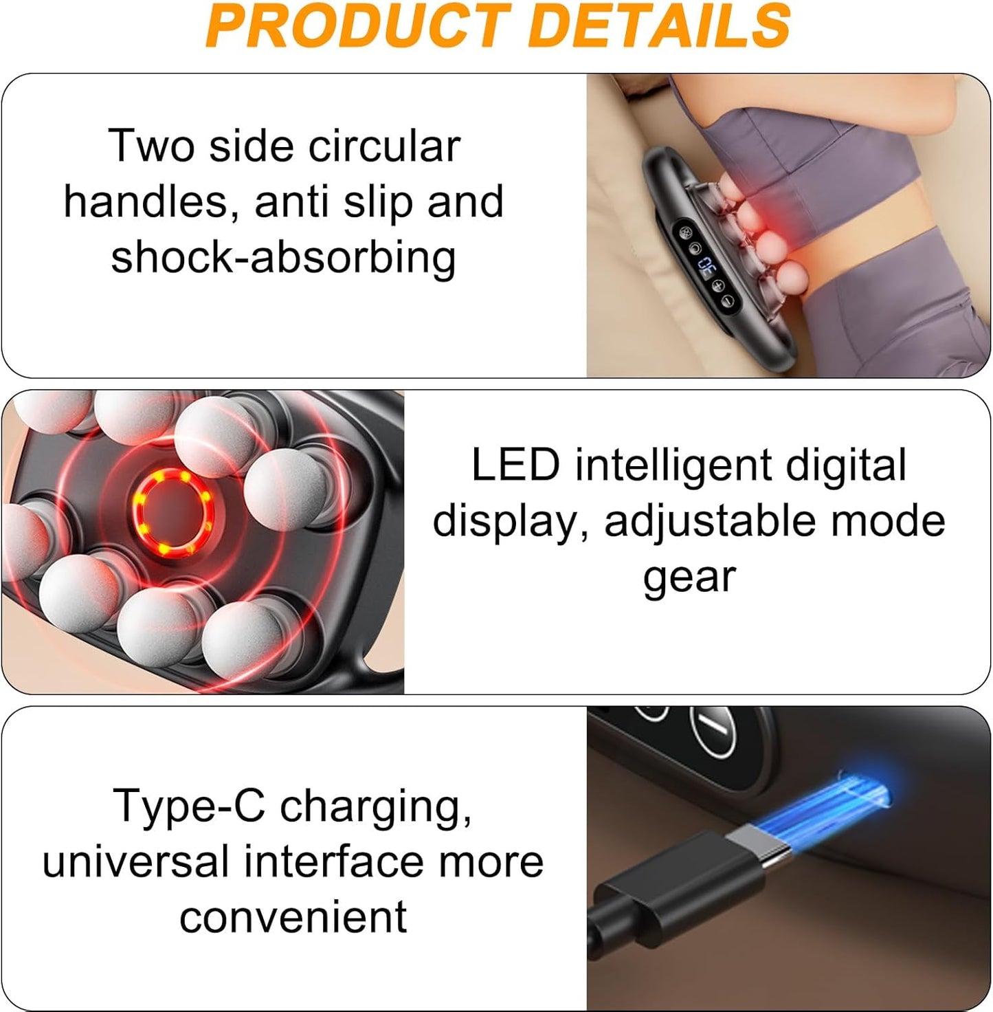 TOPLIVING 16 Heads Massage Gun - Muscle Massage Gun Deep Tissue
