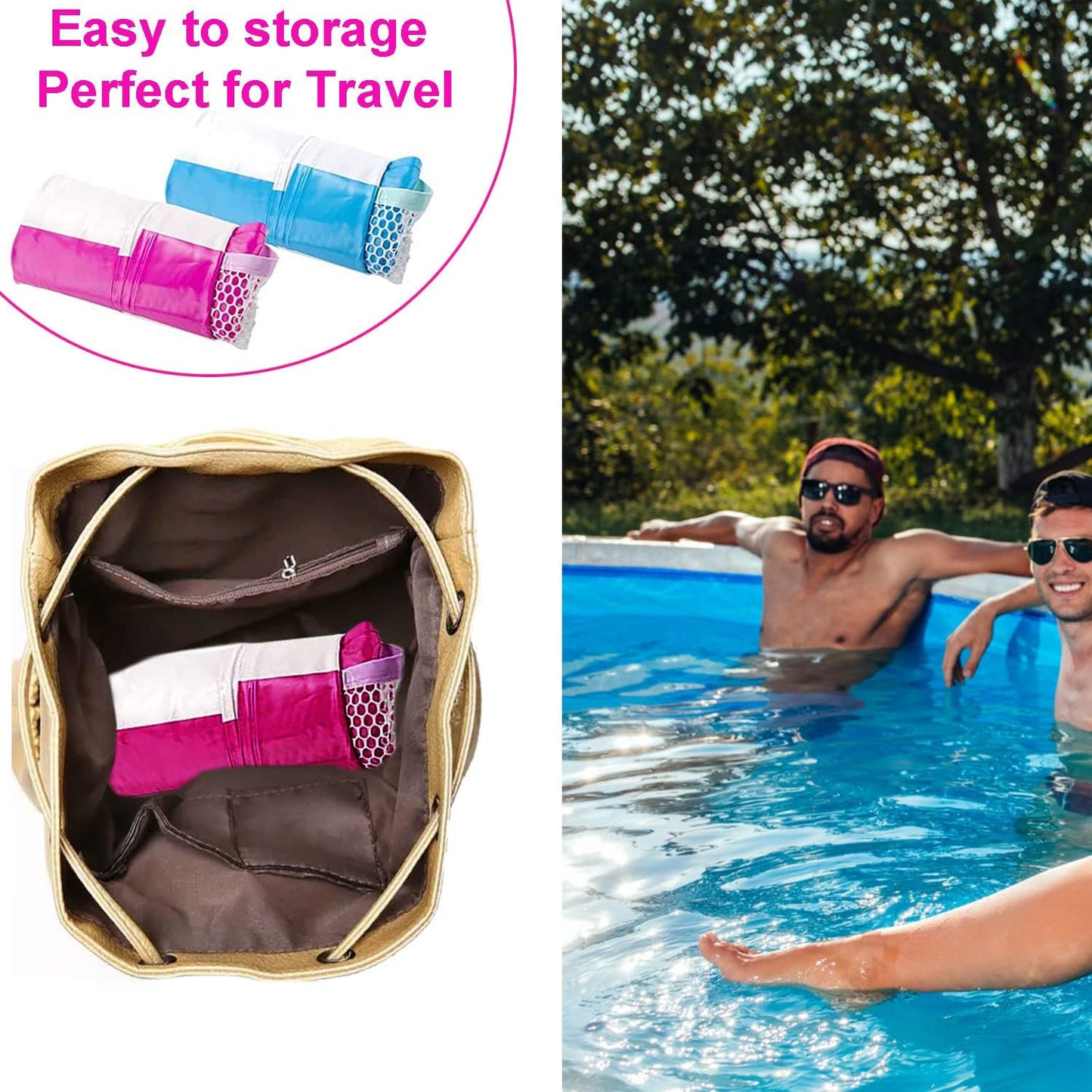TOPLIVING 2Pack Inflatable Pool Floats Hammock Singing Bowl