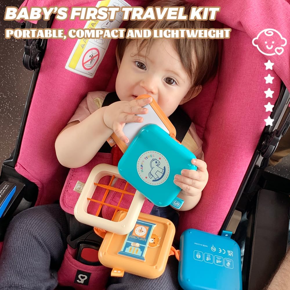 Baby Busy Board for 1 Year Old, Montessori Toys Toddler Toys Travel Activities Busy Cube Gifts Baby Boy Girl My First Montessori Busy Board