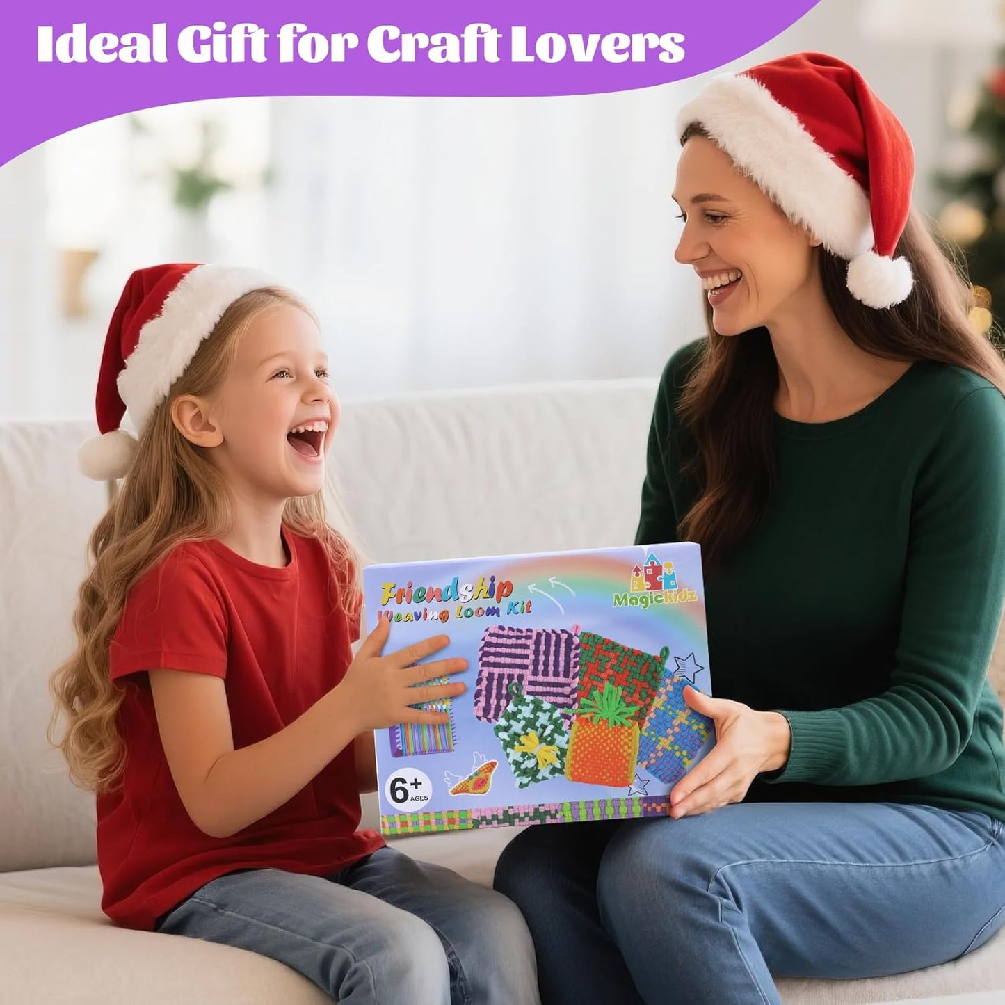TOPLIVING Weaving Loom Kit Toy - Birthday Gifts for Kids - Arts and Crafts Kit