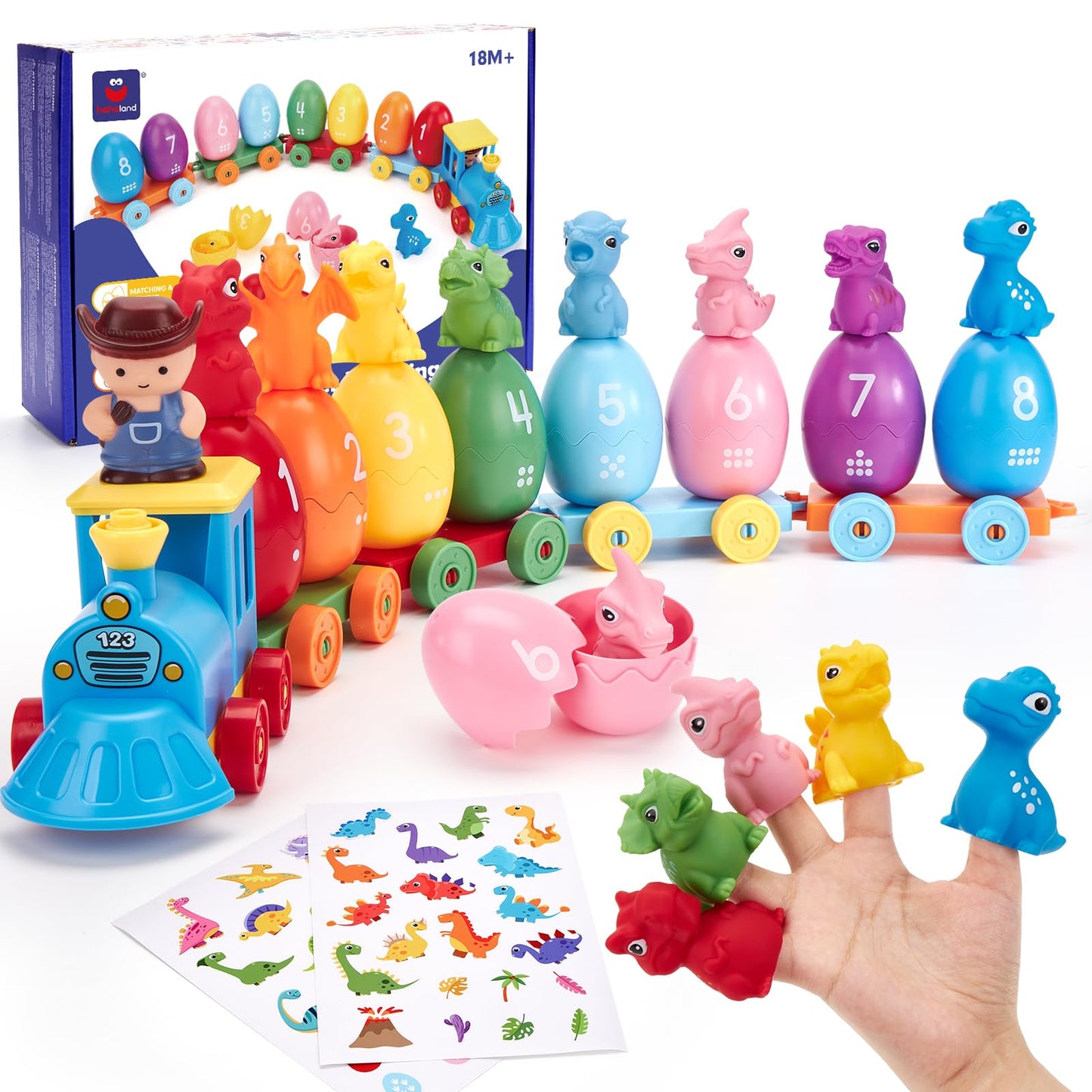 Counting Matching & Sorting Activity Montessori Train Set