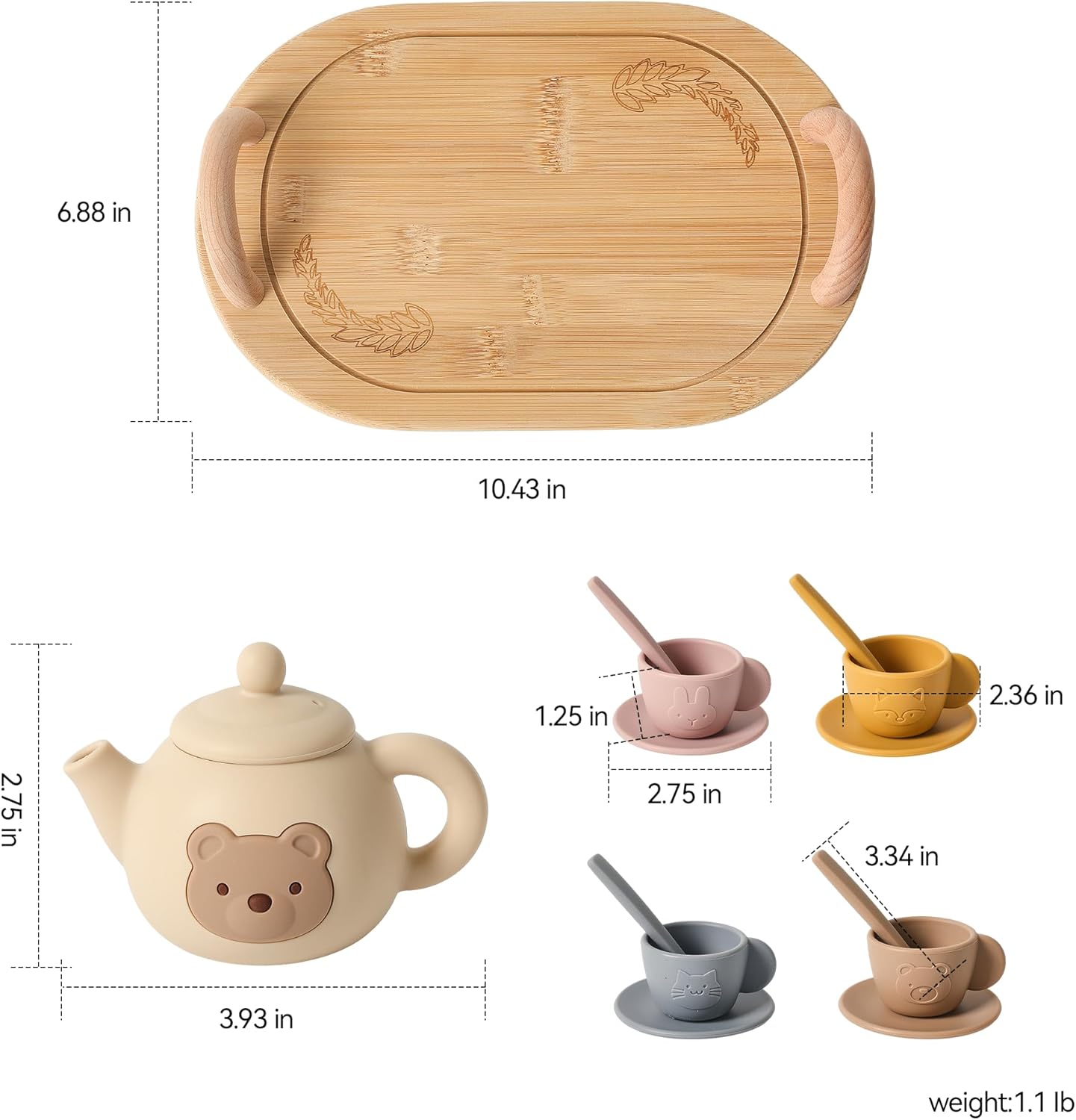 Tea Party Set for Little Girls 1-3 Kids Tea Set