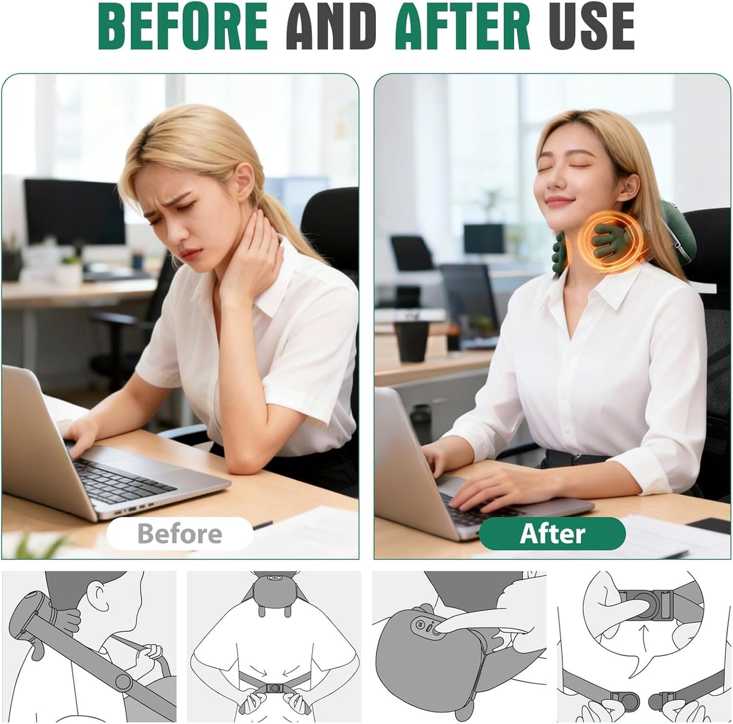 4D Neck Massager Hands,Neck Massager with Hands