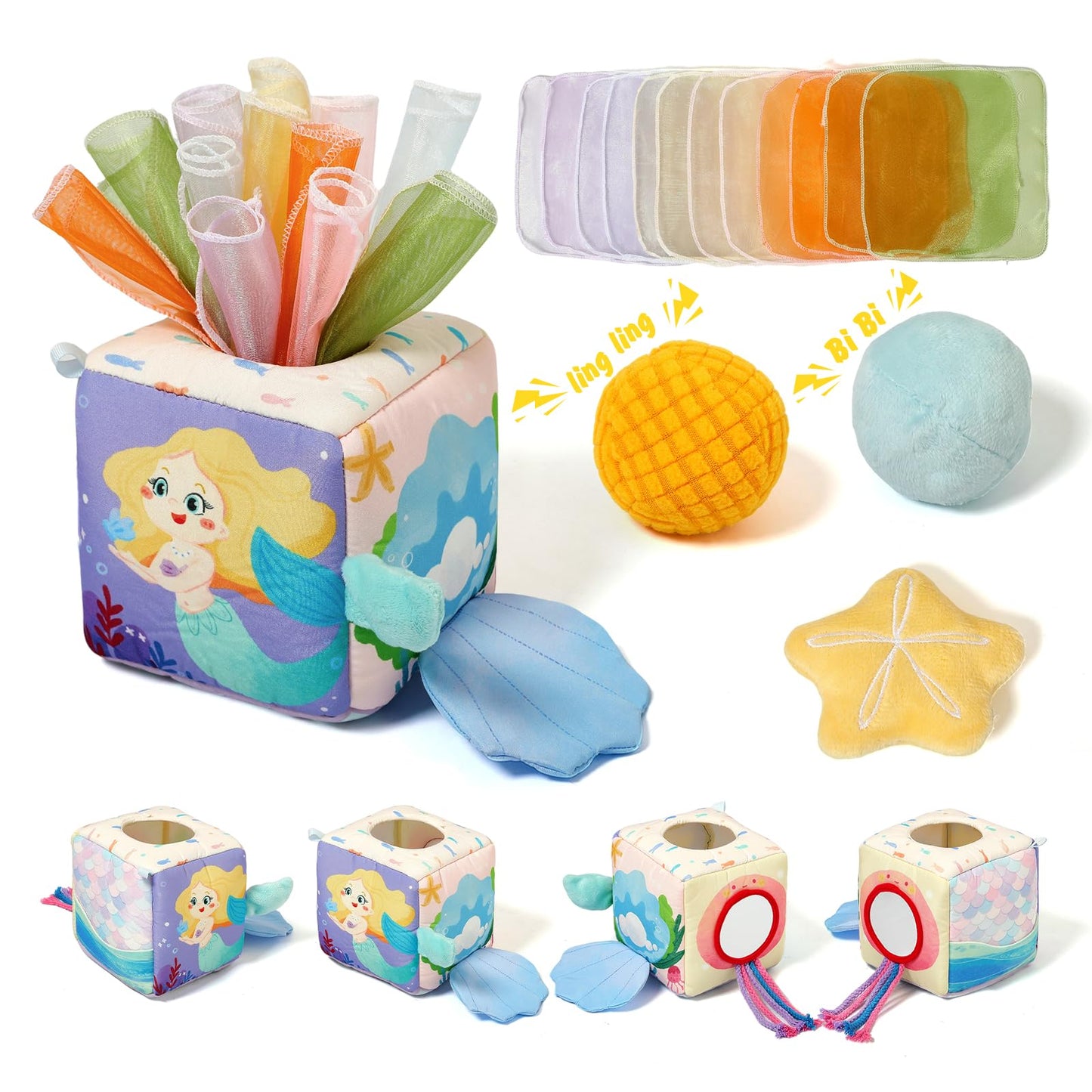 Baby Tissue Box Toy for Babies 6-12 Month
