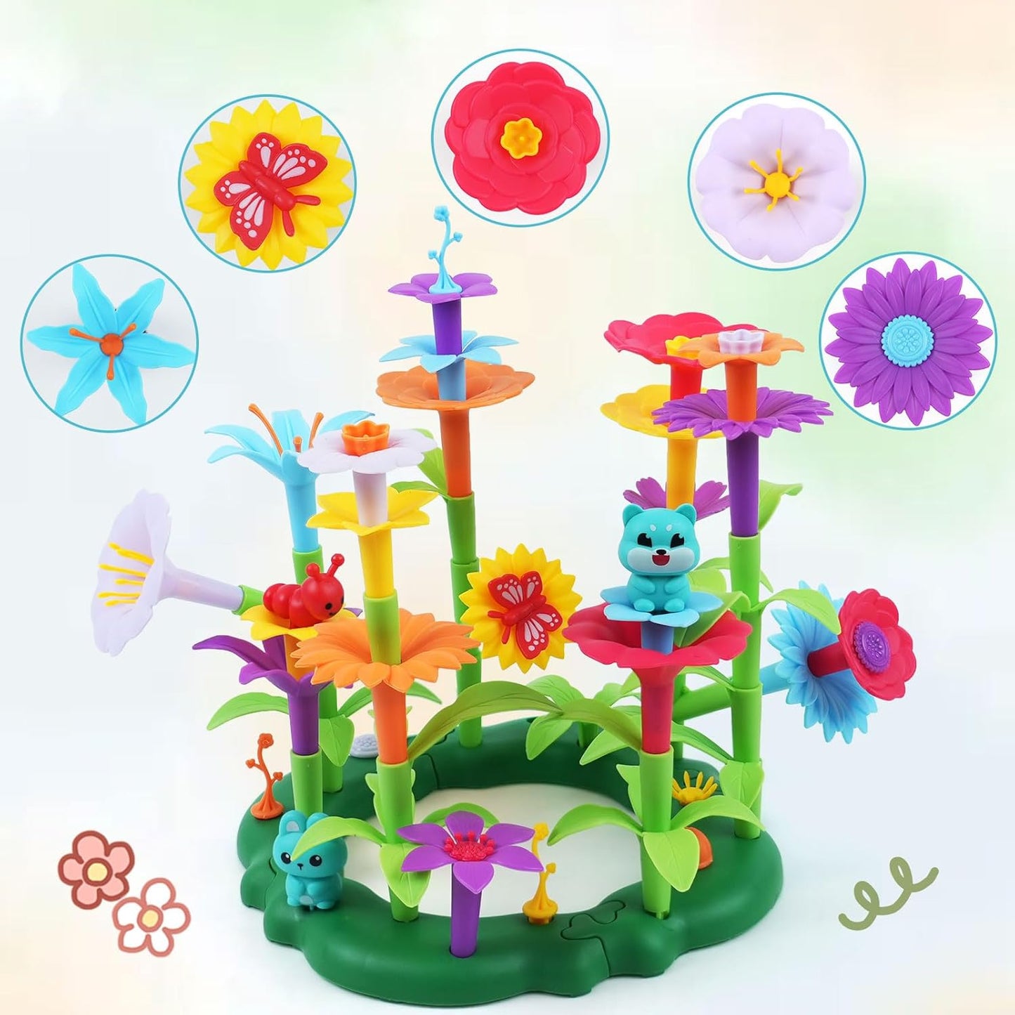 Flower Garden Building Toy for Toddler