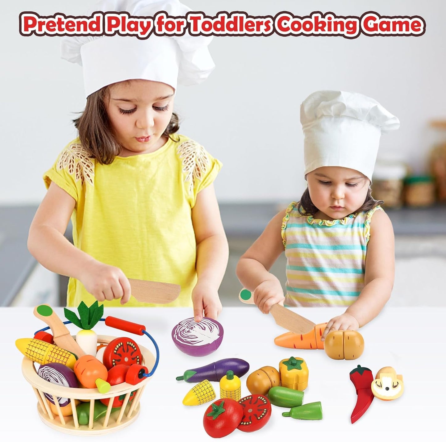Wooden Cuttable Vegetable Toys