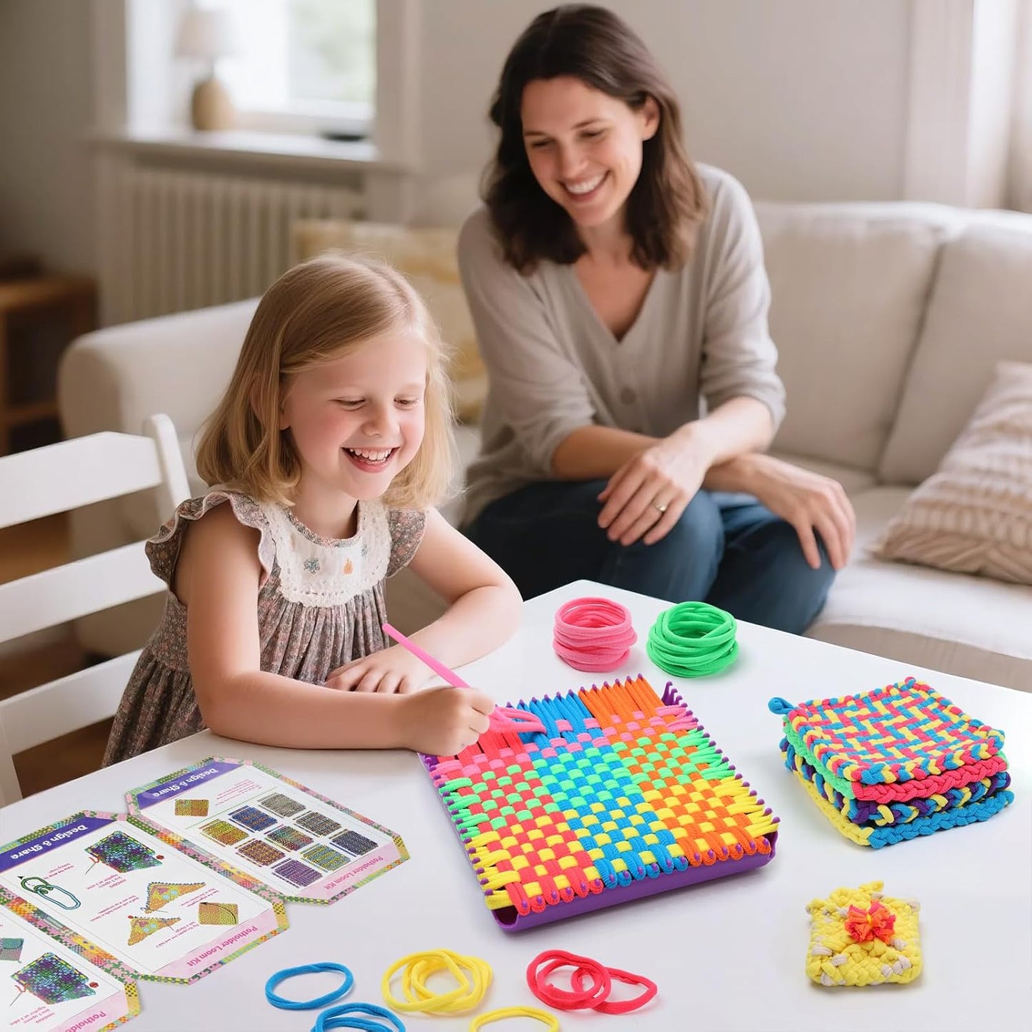TOPLIVING Weaving Loom Kit Toy - Birthday Gifts for Kids - Arts and Crafts Kit