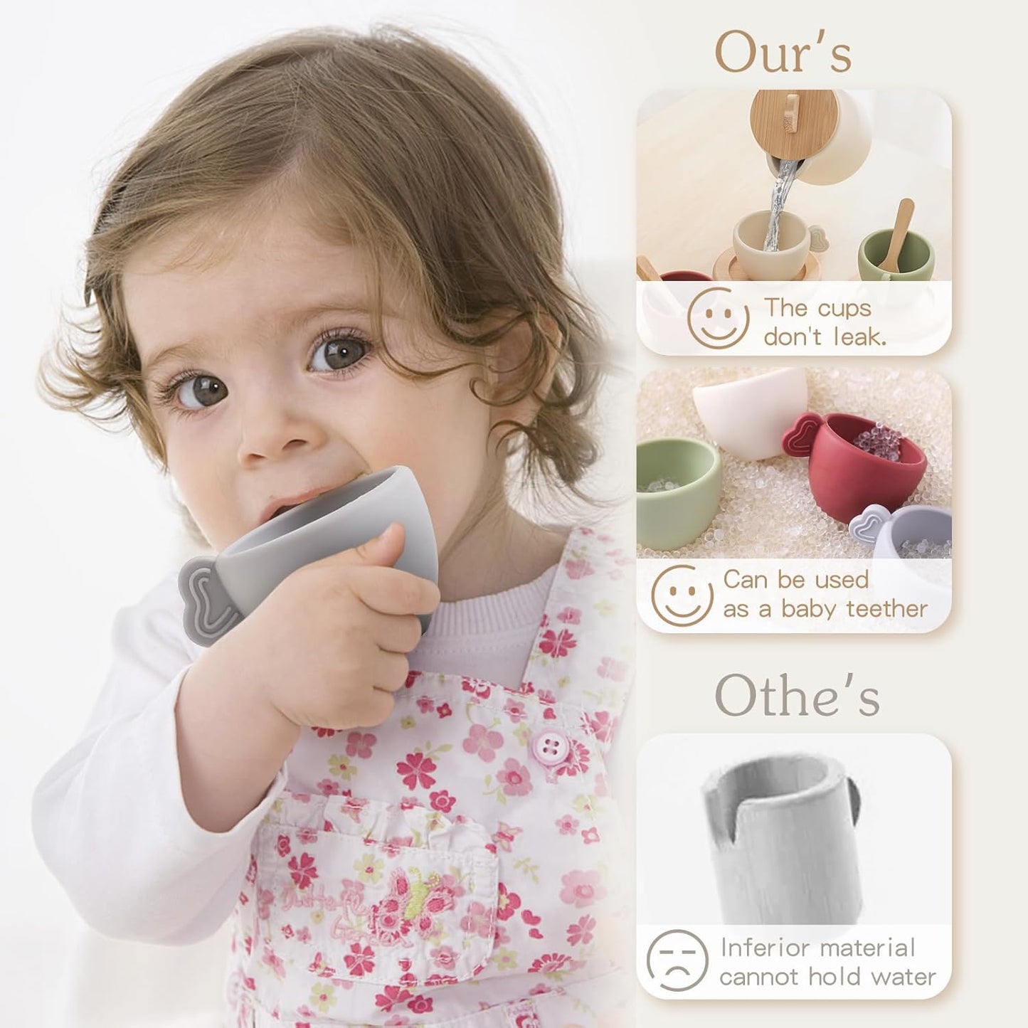Wooden Tea Party Set for Toddler 3-5