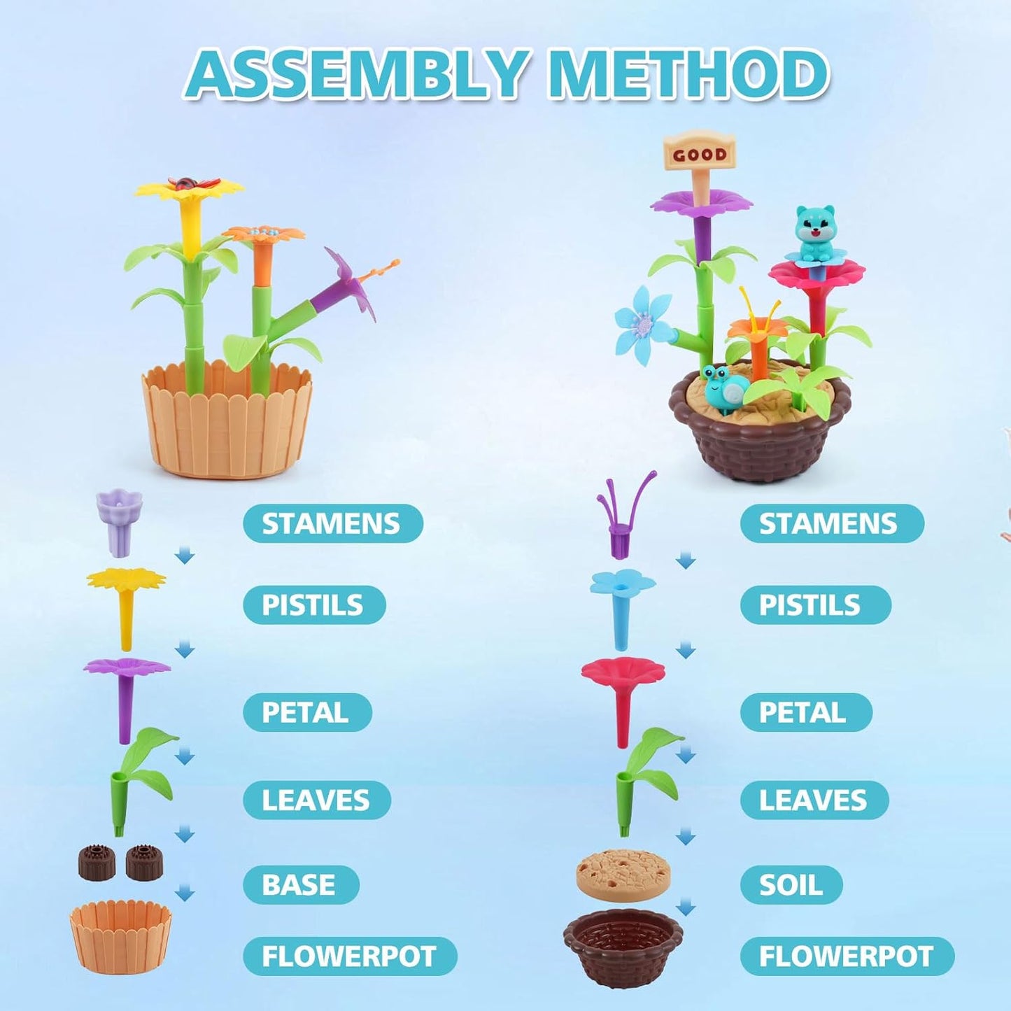 Flower Garden Building Toy for Toddler