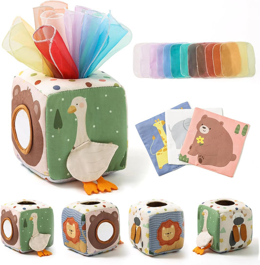 Baby Tissue Box Toy for Babies 6-12 Month