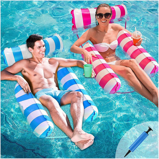 TOPLIVING 2Pack Inflatable Pool Floats Hammock Singing Bowl