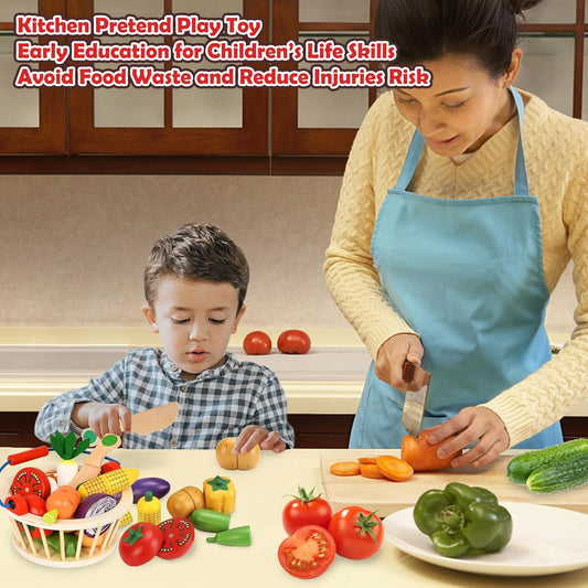 Wooden Cuttable Vegetable Toys