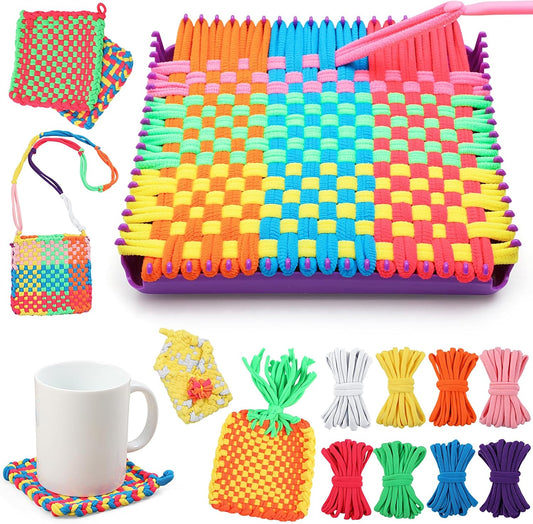 TOPLIVING Weaving Loom Kit Toy - Birthday Gifts for Kids - Arts and Crafts Kit