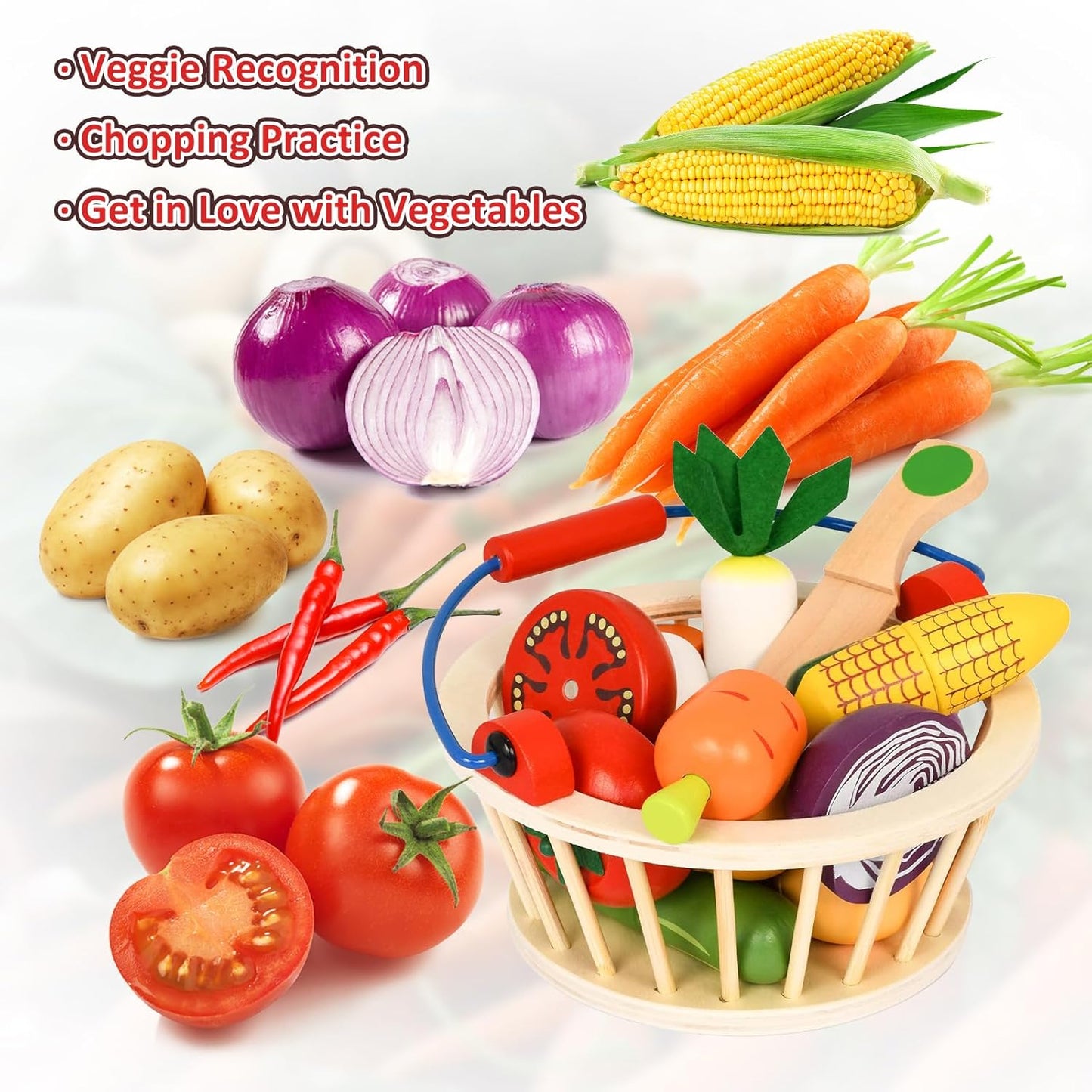 Wooden Cuttable Vegetable Toys