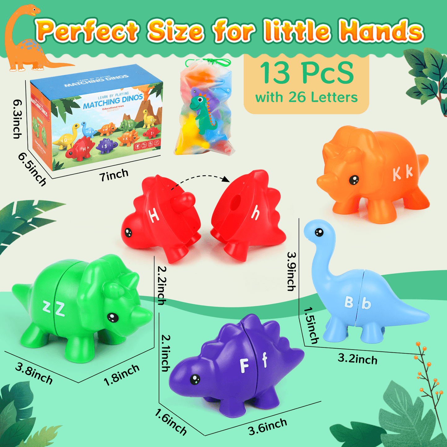 ABC Dinosaur Alphabet Match Game