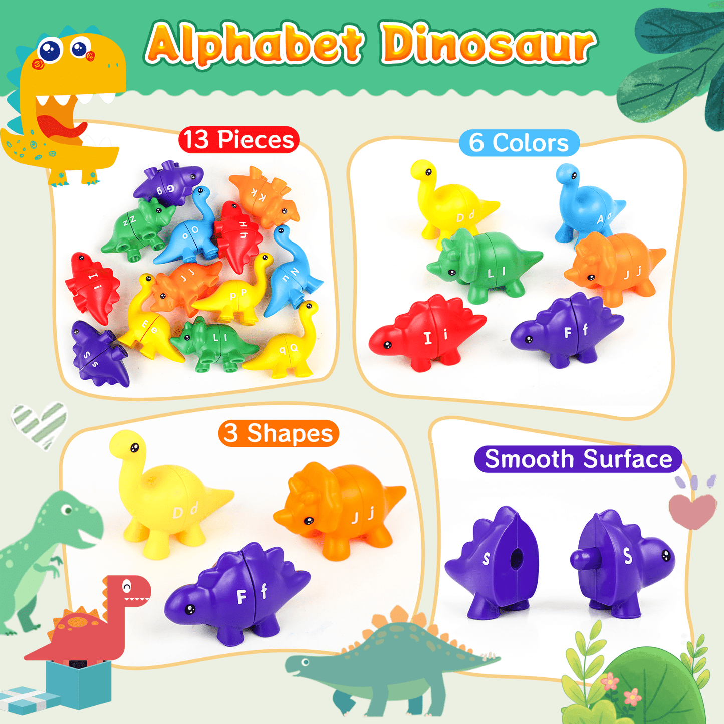 ABC Dinosaur Alphabet Match Game
